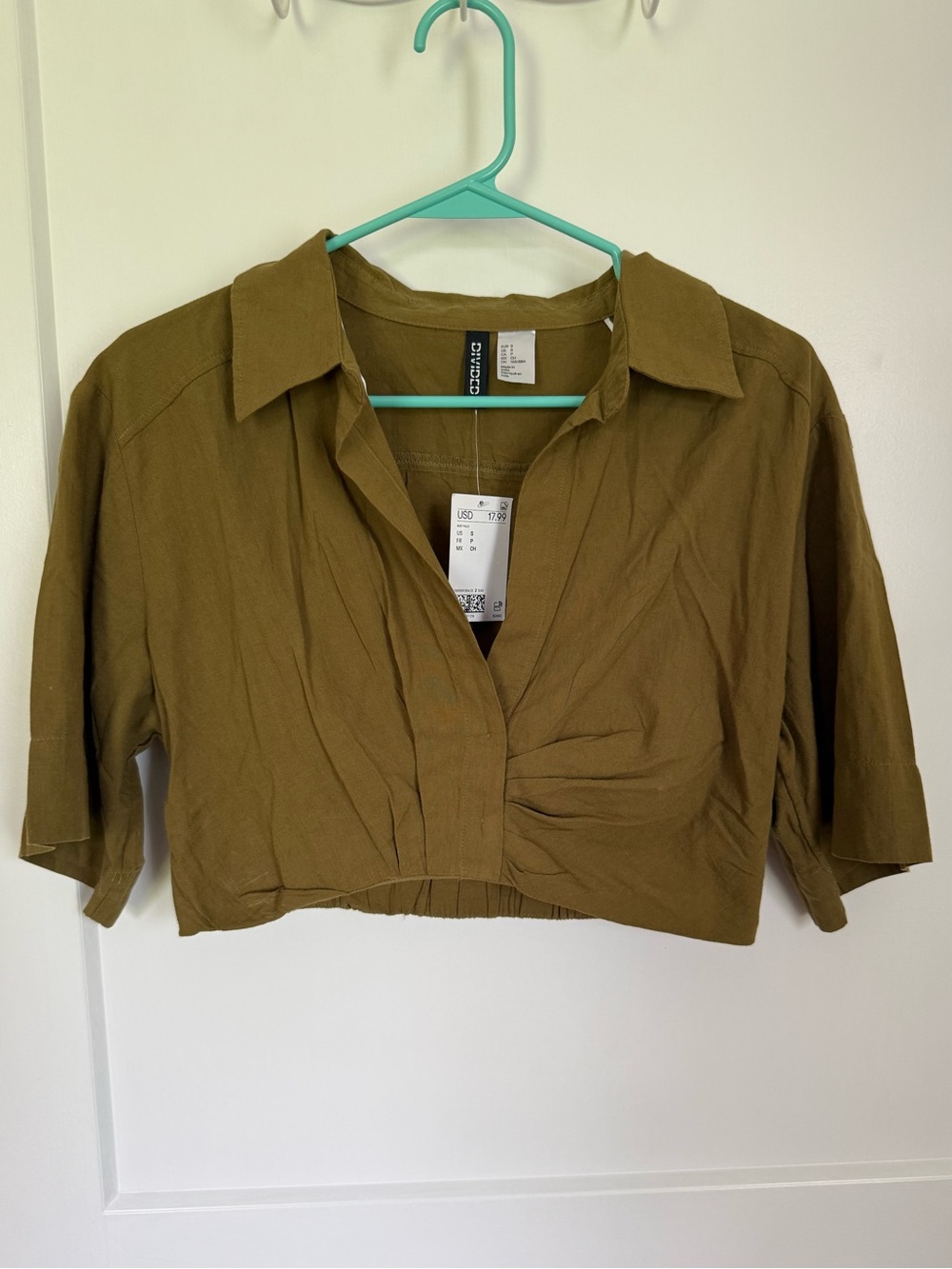 Green Cropped Shirt